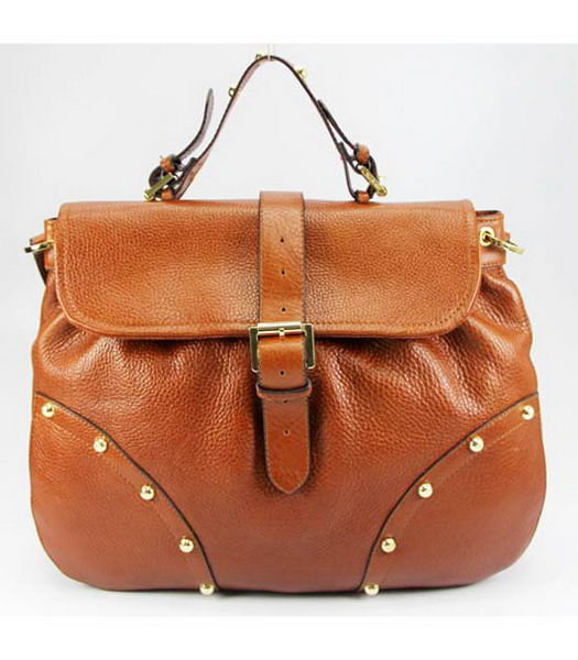 Mulberry in pelle lucida Lizzie Satchel terra gialla